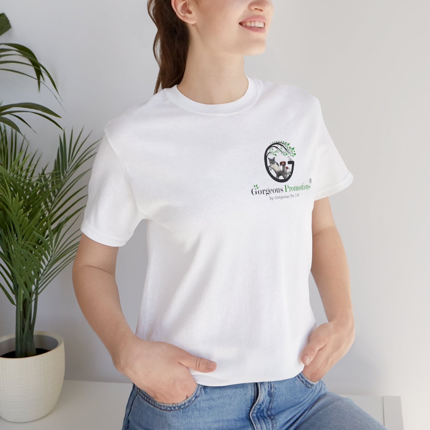 White Unisex Jersey Short Sleeve Tee | by Gorgeous Promotions| Just Have Fun