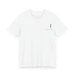 White Unisex Jersey Short Sleeve Tee with Science Doctor Explains
