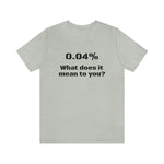 Unisex Jersey Short Sleeve Tee | 0.04 percent | Science Doctor Explains