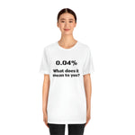 Unisex Jersey Short Sleeve Tee | 0.04 percent | Science Doctor Explains