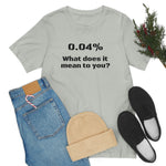 Unisex Jersey Short Sleeve Tee | 0.04 percent | Science Doctor Explains