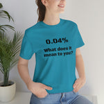 Unisex Jersey Short Sleeve Tee | 0.04 percent | Science Doctor Explains