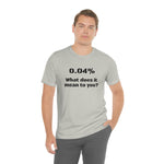 Unisex Jersey Short Sleeve Tee | 0.04 percent | Science Doctor Explains