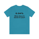Unisex Jersey Short Sleeve Tee | 0.04 percent | Science Doctor Explains