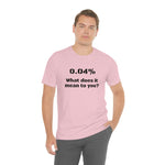 Unisex Jersey Short Sleeve Tee | 0.04 percent | Science Doctor Explains