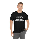 Unisex Jersey Short Sleeve Tee | 0.04 percent | Science Doctor Explains