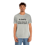 Unisex Jersey Short Sleeve Tee | 0.04 percent | Science Doctor Explains