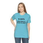 Unisex Jersey Short Sleeve Tee | 0.04 percent | Science Doctor Explains