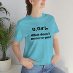 Unisex Jersey Short Sleeve Tee | 0.04 percent | Science Doctor Explains
