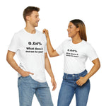 Unisex Jersey Short Sleeve Tee | 0.04 percent | Science Doctor Explains