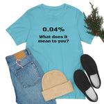 Unisex Jersey Short Sleeve Tee | 0.04 percent | Science Doctor Explains