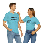 Unisex Jersey Short Sleeve Tee | 0.04 percent | Science Doctor Explains