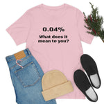 Unisex Jersey Short Sleeve Tee | 0.04 percent | Science Doctor Explains