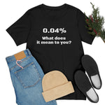Unisex Jersey Short Sleeve Tee | 0.04 percent | Science Doctor Explains