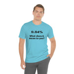Unisex Jersey Short Sleeve Tee | 0.04 percent | Science Doctor Explains