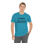 Unisex Jersey Short Sleeve Tee | 0.04 percent | Science Doctor Explains