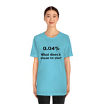 Unisex Jersey Short Sleeve Tee | 0.04 percent | Science Doctor Explains