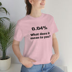 Unisex Jersey Short Sleeve Tee | 0.04 percent | Science Doctor Explains