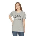 Unisex Jersey Short Sleeve Tee | 0.04 percent | Science Doctor Explains
