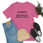 Unisex Jersey Short Sleeve Tee | 0.04 percent | Science Doctor Explains