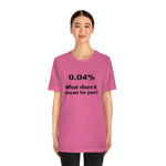 Unisex Jersey Short Sleeve Tee | 0.04 percent | Science Doctor Explains