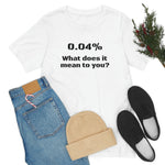 Unisex Jersey Short Sleeve Tee | 0.04 percent | Science Doctor Explains