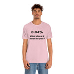 Unisex Jersey Short Sleeve Tee | 0.04 percent | Science Doctor Explains
