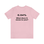 Unisex Jersey Short Sleeve Tee | 0.04 percent | Science Doctor Explains