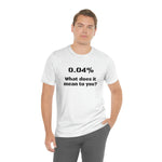 Unisex Jersey Short Sleeve Tee | 0.04 percent | Science Doctor Explains