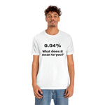 Unisex Jersey Short Sleeve Tee | 0.04 percent | Science Doctor Explains