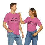 Unisex Jersey Short Sleeve Tee | 0.04 percent | Science Doctor Explains