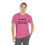 Unisex Jersey Short Sleeve Tee | 0.04 percent | Science Doctor Explains