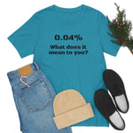 Unisex Jersey Short Sleeve Tee | 0.04 percent | Science Doctor Explains