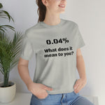 Unisex Jersey Short Sleeve Tee | 0.04 percent | Science Doctor Explains