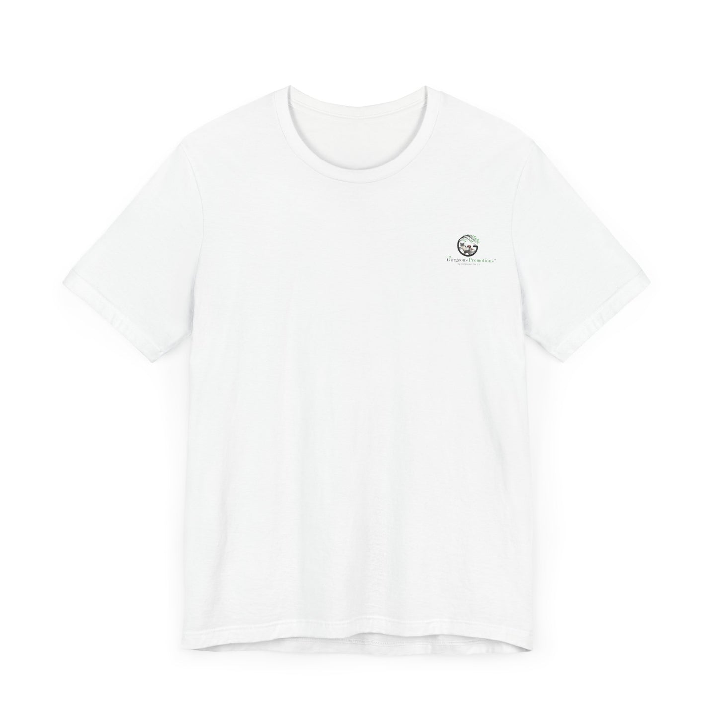 White Unisex Jersey Short Sleeve Tee | by Gorgeous Promotions