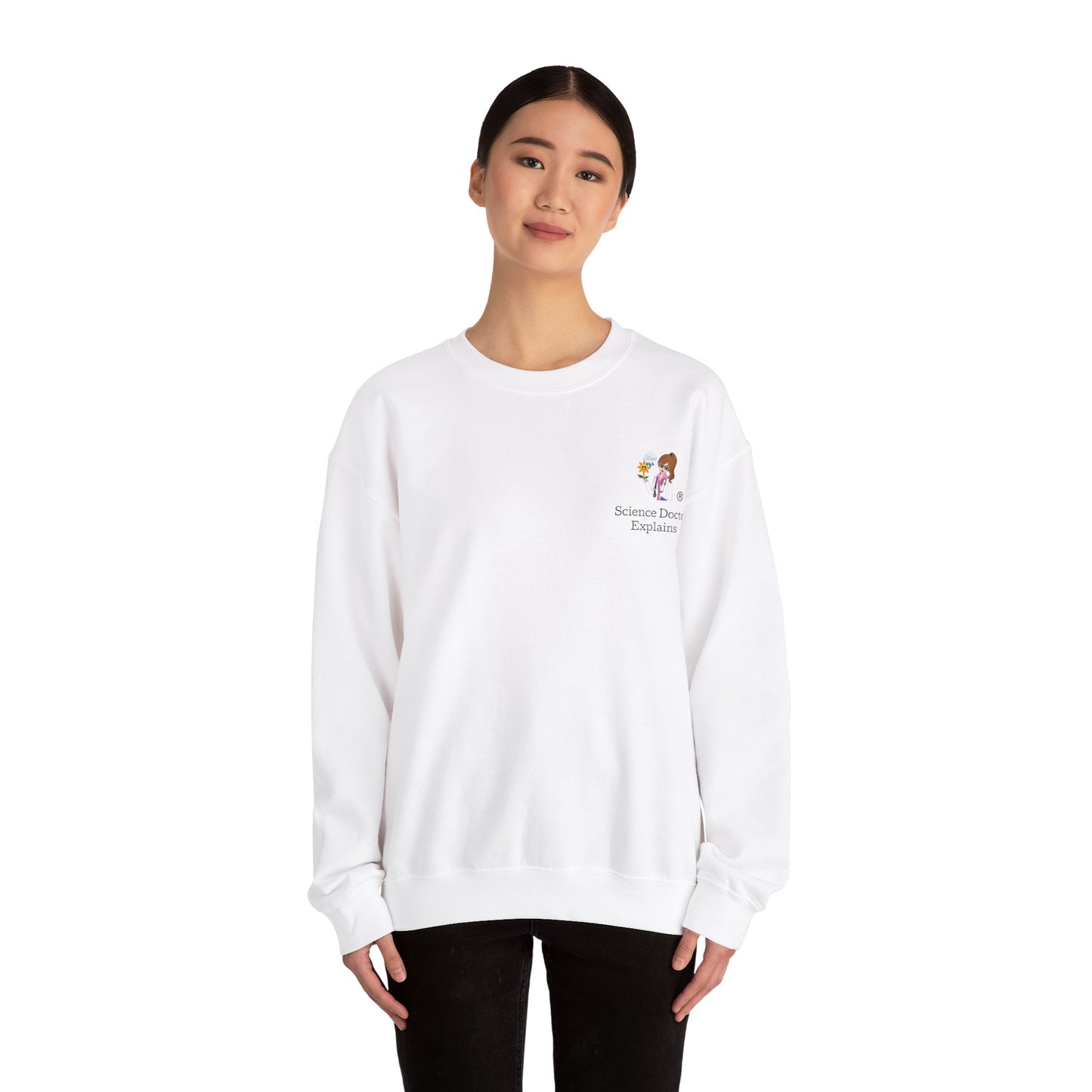 Unisex Heavy Blend™ Crewneck Sweatshirt | White | by Science Doctor Explains - Water For Life