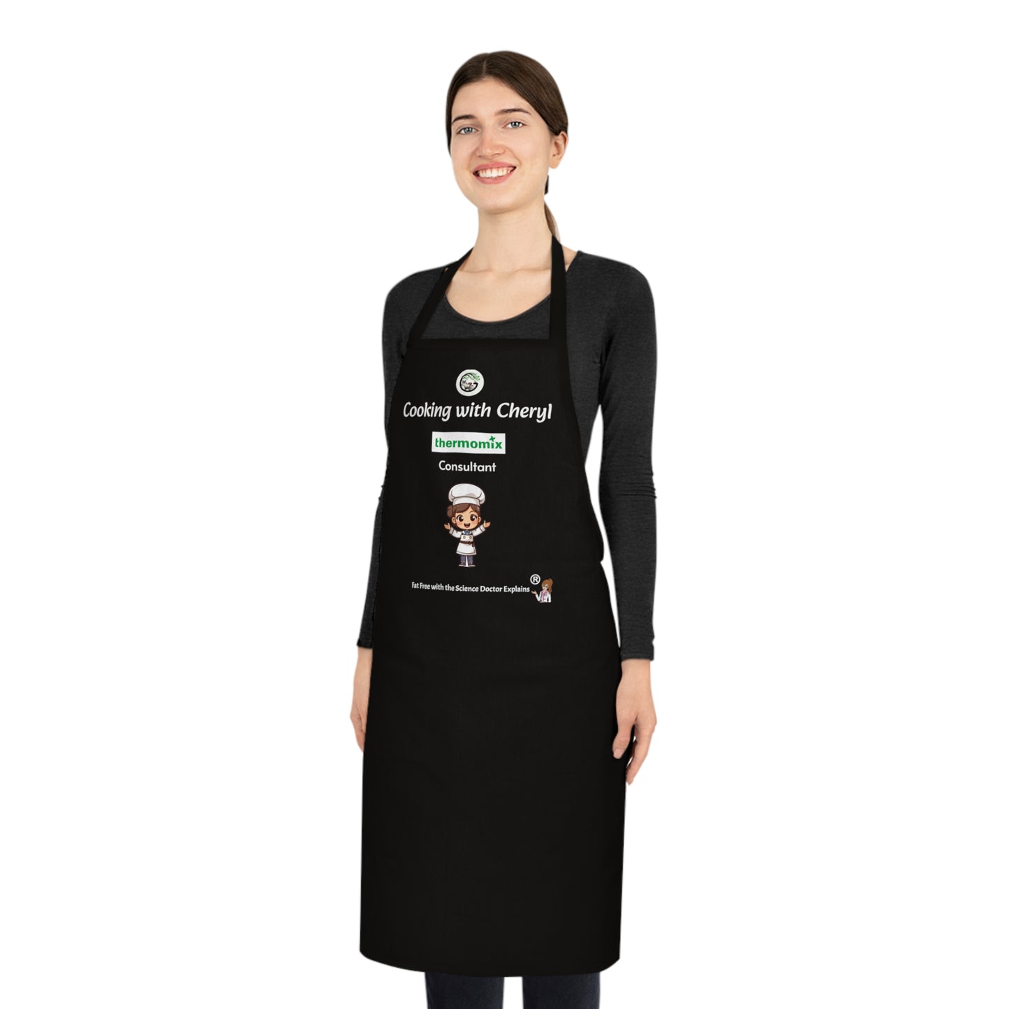 Cute Cartoon Chef Cotton Apron, Gift for Cooking Lovers, Kitchen Decor, Baking Apron, Fun Kitchen Accessory, Holiday Gift, Chef Outfit
