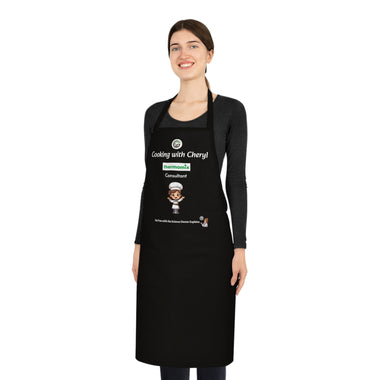 Cute Cartoon Chef Cotton Apron, Gift for Cooking Lovers, Kitchen Decor, Baking Apron, Fun Kitchen Accessory, Holiday Gift, Chef Outfit