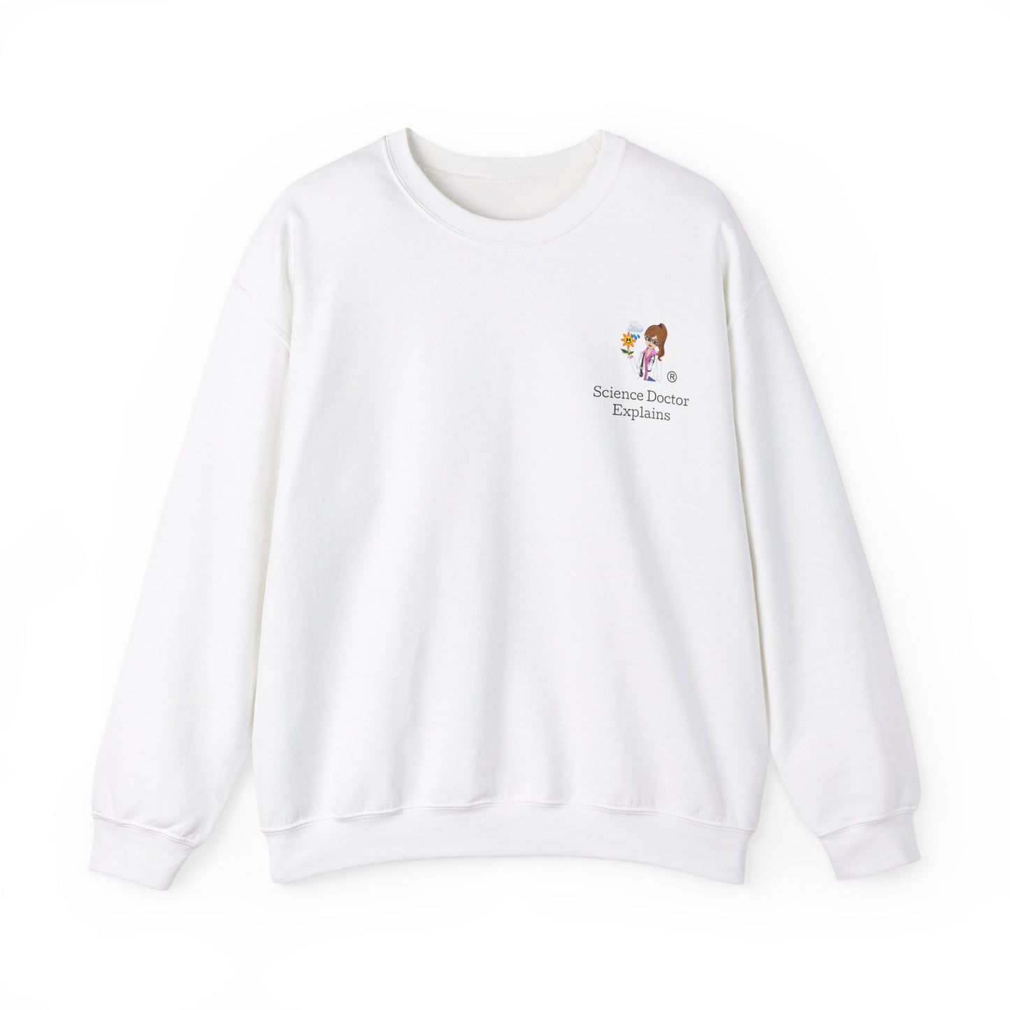 Unisex Heavy Blend™ Crewneck Sweatshirt | White | by Science Doctor Explains - Water For Life