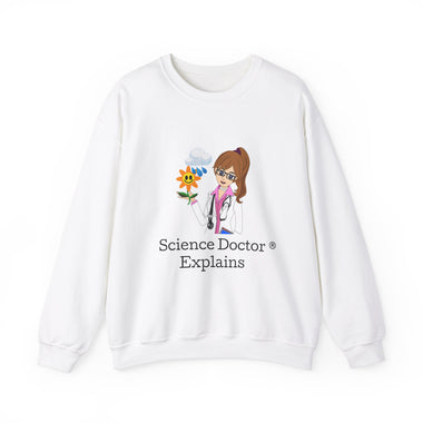 Unisex Heavy Blend™ Crewneck Sweatshirt | White | Science Doctor Explains - Water For Life