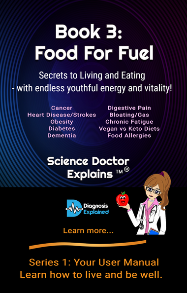 Book 3: Food For Fuel Secrets to Living and Eating | Science Doctor Explains